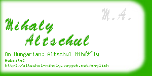 mihaly altschul business card